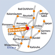 Karte Birkweiler